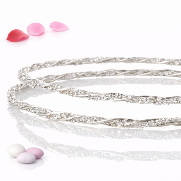 Επάργυρα στέφανα γάμου SA-1328