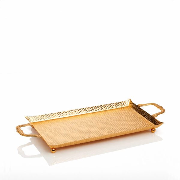 Ορθογώνιος Χρυσός Δίσκος Γάμου DM-0180