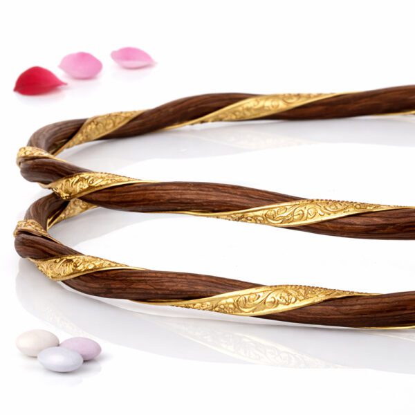 Στέφανα Γάμου από Ξύλο Salix και Ασήμι 925° XS-0140X