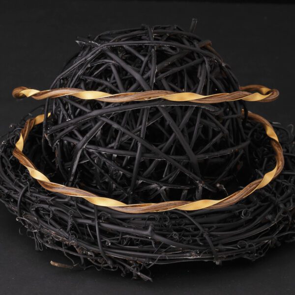 Στέφανα Γάμου από ξύλο και ασήμι X-0020