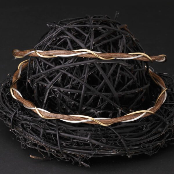 Στέφανα Γάμου από ξύλο και ασήμι X-0070LX