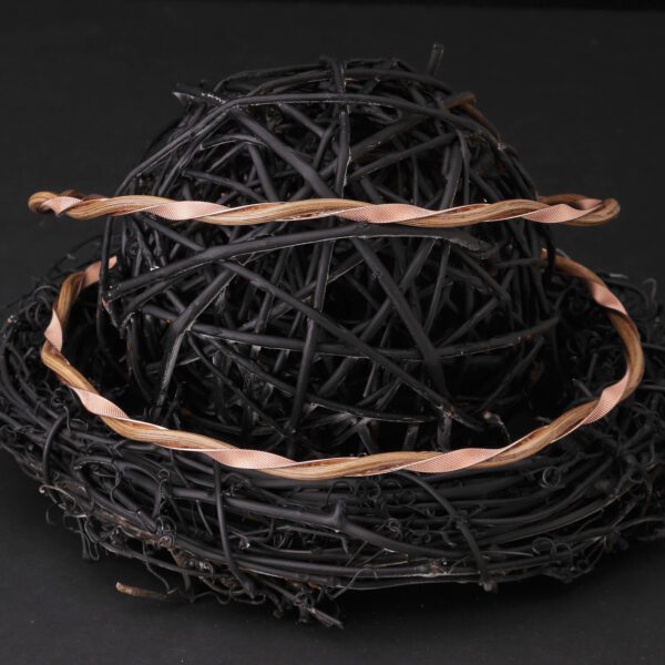 Στέφανα Γάμου από ξύλο και ασήμι X-0130