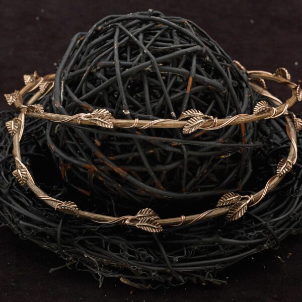 Στέφανα Γάμου από ξύλο και ασήμι X-0290