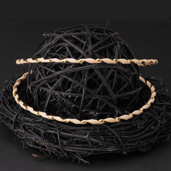 Στέφανα Γάμου από ξύλο και ασήμι X-0402