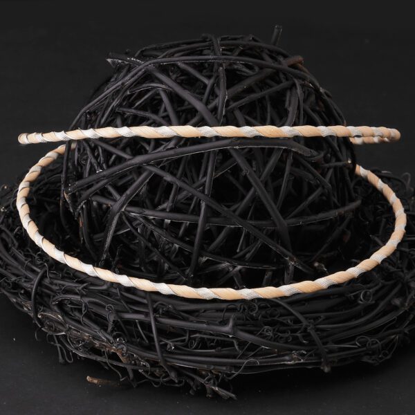 Στέφανα Γάμου από ξύλο και ασήμι X-0403