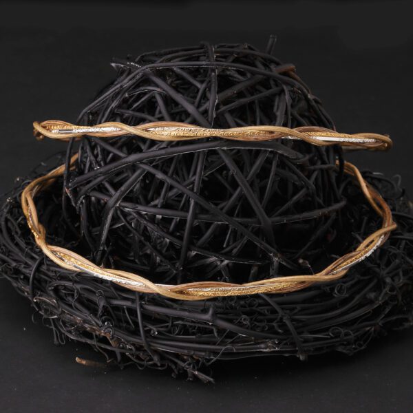 Στέφανα Γάμου από ξύλο και ασήμι X-0420