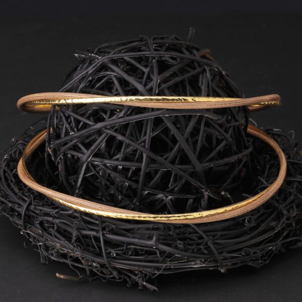 Στέφανα Γάμου από ξύλο και ασήμι X-0520X