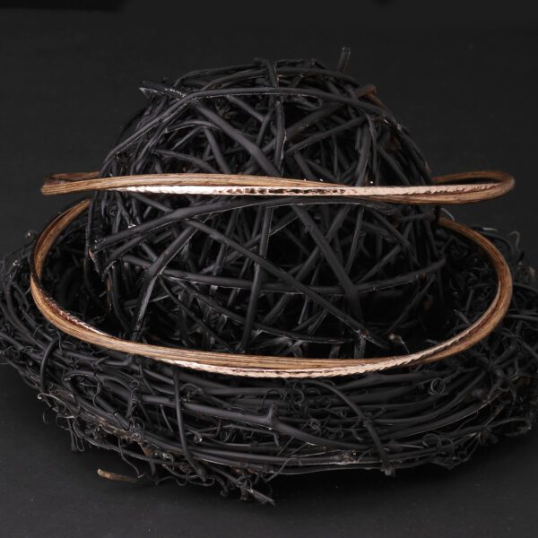 Στέφανα Γάμου από ξύλο και ασήμι X-0520P