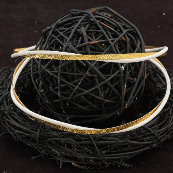 Στέφανα Γάμου από ξύλο και ασήμι X-0620