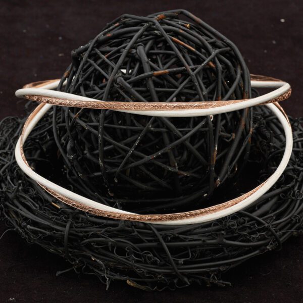 Στέφανα Γάμου από ξύλο και ασήμι X-0625