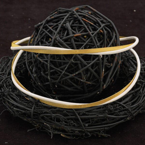 Στέφανα Γάμου από ξύλο και ασήμι X-0660