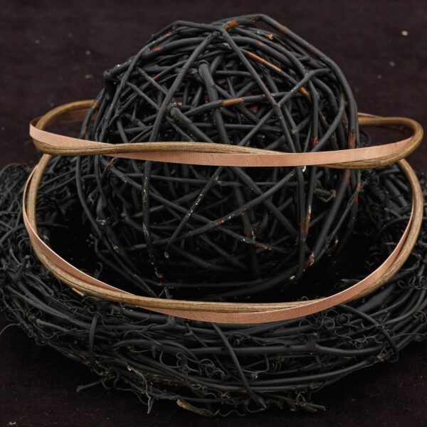 Στέφανα Γάμου από ξύλο και ασήμι X-0665