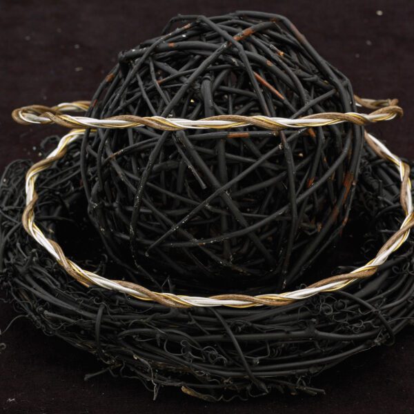 Στέφανα Γάμου από ξύλο και ασήμι X-0700