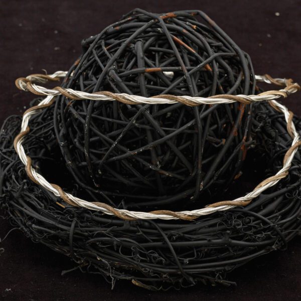 Στέφανα Γάμου από ξύλο και ασήμι X-0701