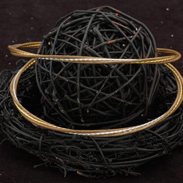 Στέφανα Γάμου από ξύλο και ασήμι X-0720