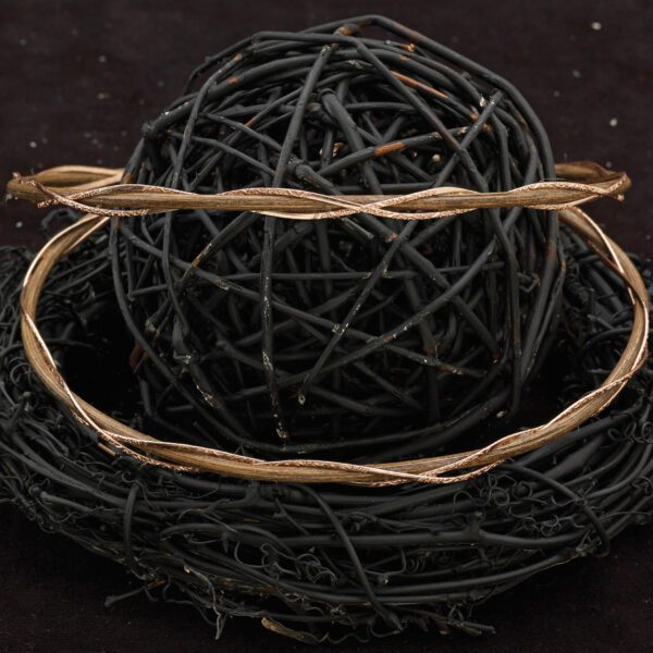 Στέφανα Γάμου από ξύλο και ασήμι X-0730