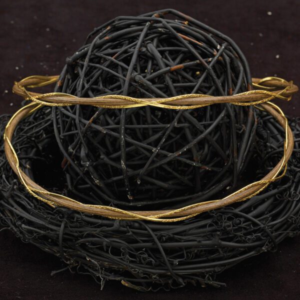 Στέφανα Γάμου από ξύλο και ασήμι X-0732