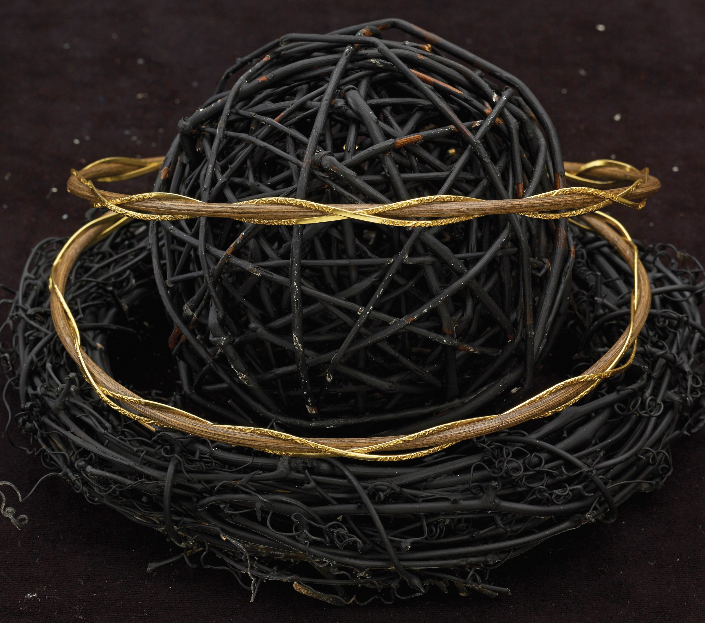 Στέφανα Γάμου από ξύλο και ασήμι Ξ-0732