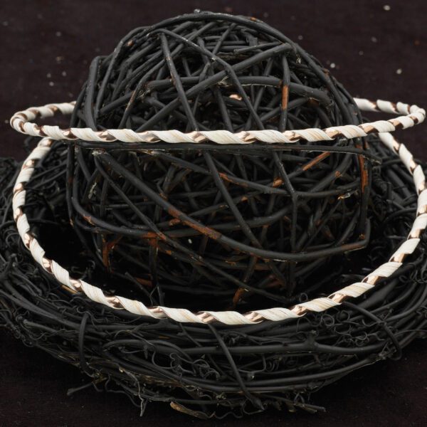 Στέφανα Γάμου από ξύλο και ασήμι X-0842