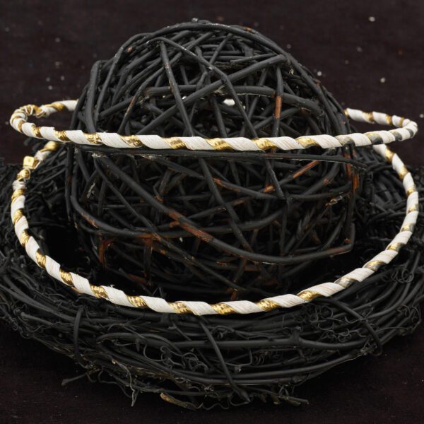 Στέφανα Γάμου από ξύλο και ασήμι X-0843