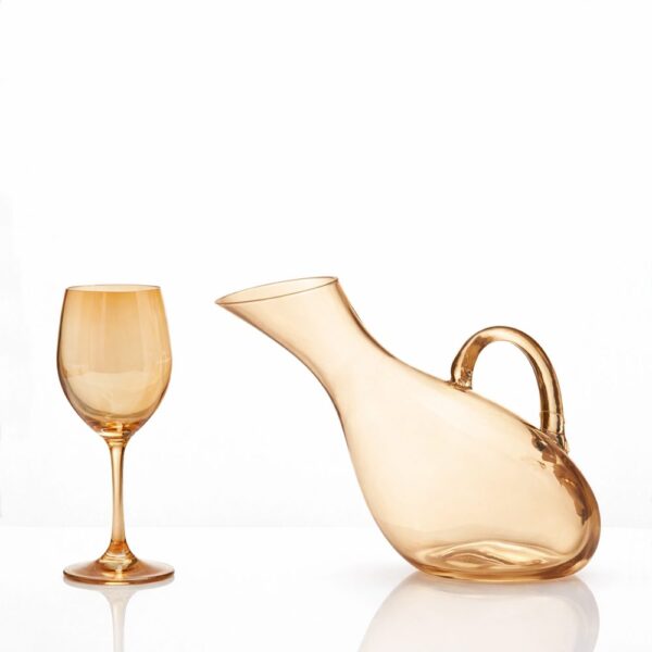 Κρυστάλλινο σετ καράφα και ποτήρι κρασιού Μ-0020