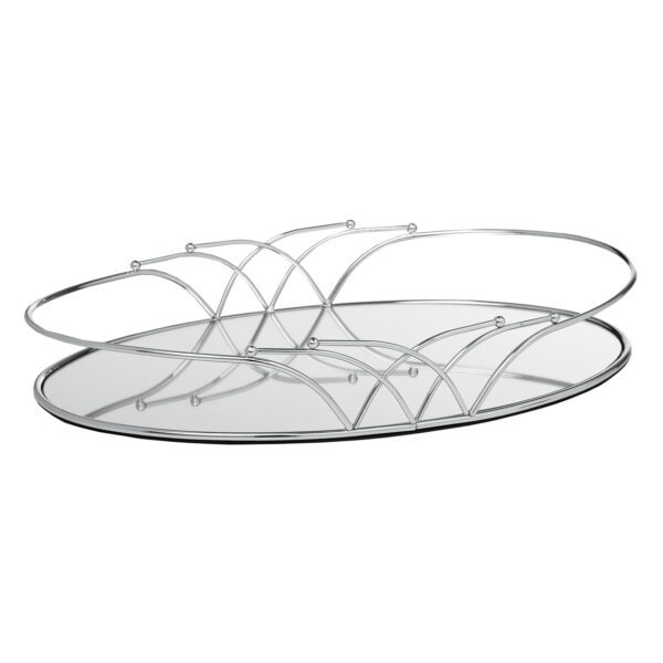 Μεταλλικός Δίσκος Οβάλ με καθρέφτη ΔΜ-0390