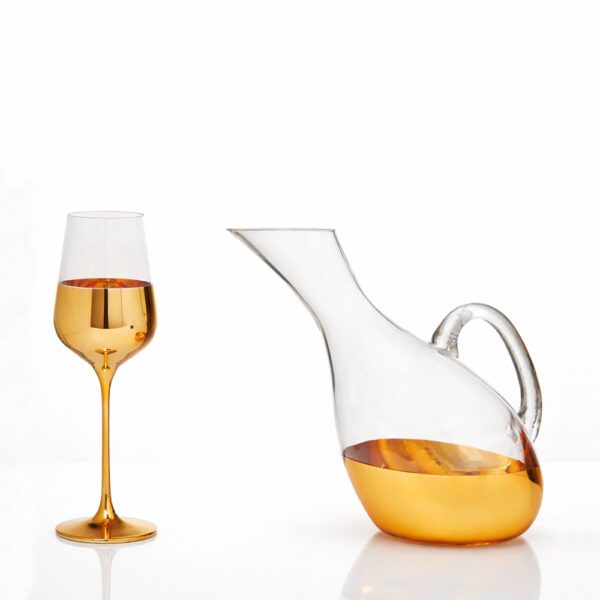 Κρυστάλλινο σετ καράφα και ποτήρι κρασιού M-0180