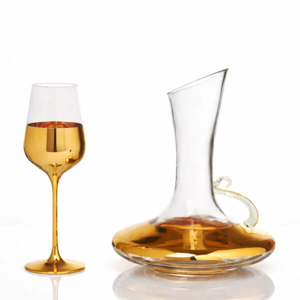 Κρυστάλλινο σετ καράφα και ποτήρι κρασιού M-0190