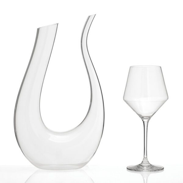 Κρυστάλλινο σετ καράφα και ποτήρι κρασιού M-0400