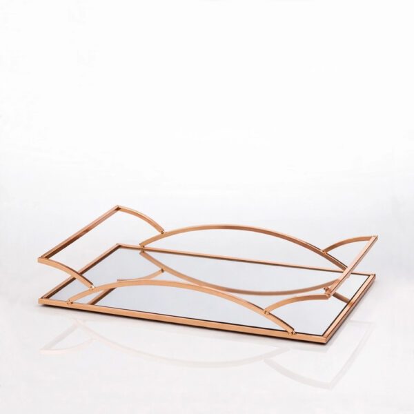 Ορθογώνιος χρυσός δίσκος γάμου με καθρέφτη DM-0480