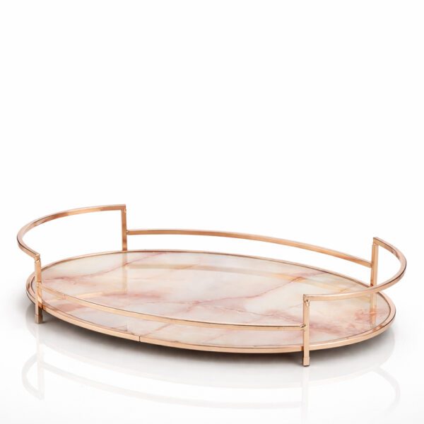 Οβάλ δίσκος γάμου με σχέδιο plexiglass DM-0490