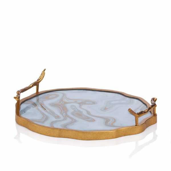 Στρογγυλός δίσκος γάμου από plexiglass και luminex resin DM-2306