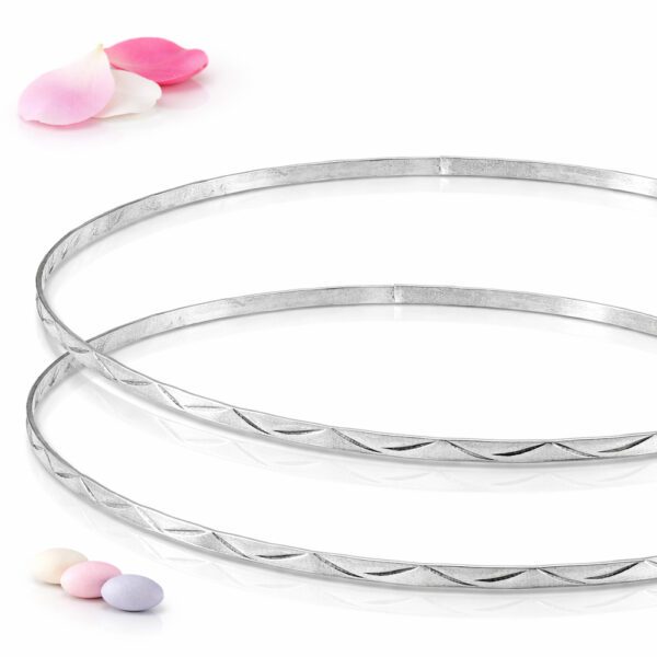 Επάργυρα στέφανα γάμου SA-2428