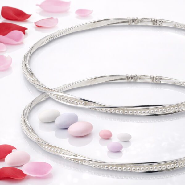 Χειροποίητα Επάργυρα Στέφανα Γάμου SA-2603